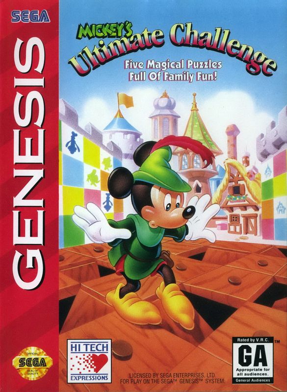 Mickey's Ultimate Challenge box art for Sega Genesis